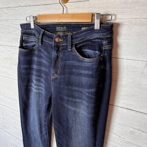 Judy Blue Jeans Womens SZ 11/30 Fremont High Rise Dark Wash Skinny Cotton Blend - Picture 7 of 16